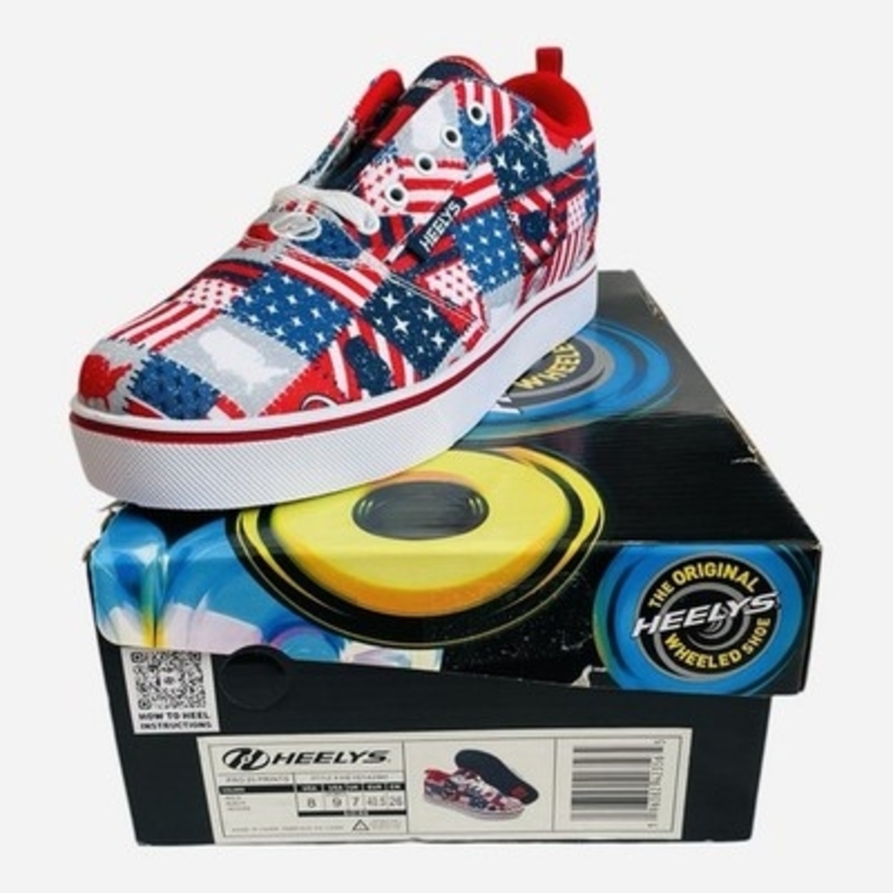 Heelys Pro 20 Prints American Flag USA Patchwork Skate Shoes Womens 9 NIB - Picture 4 of 12